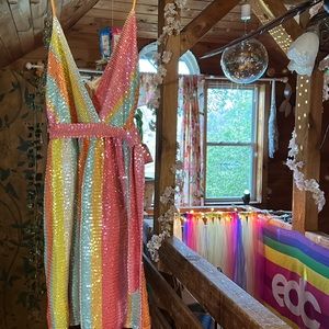 Rainbow Sequin Dress